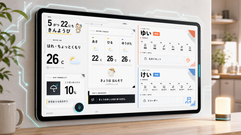 HibiSyncのタブレット表示イメージ