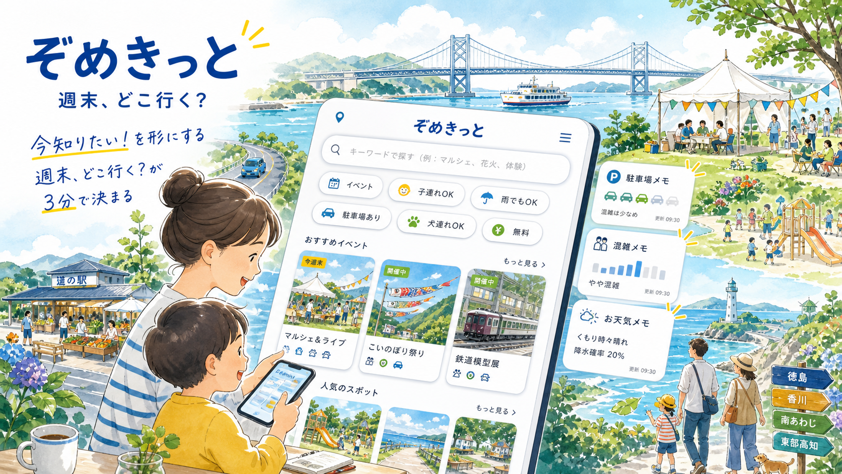 「今知りたい！」を形にするおでかけ意思決定ツール「ぞめきっと」を作っています